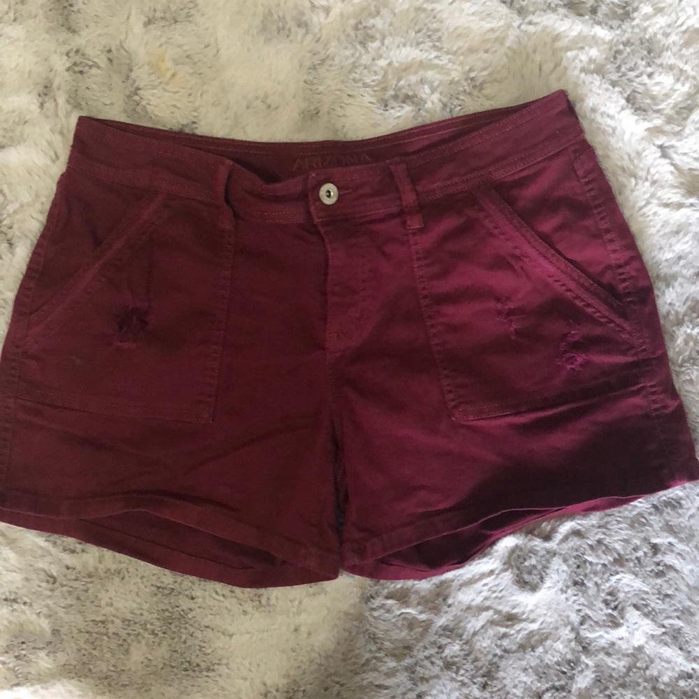 Women’s Arizona Maroon jeans shorts